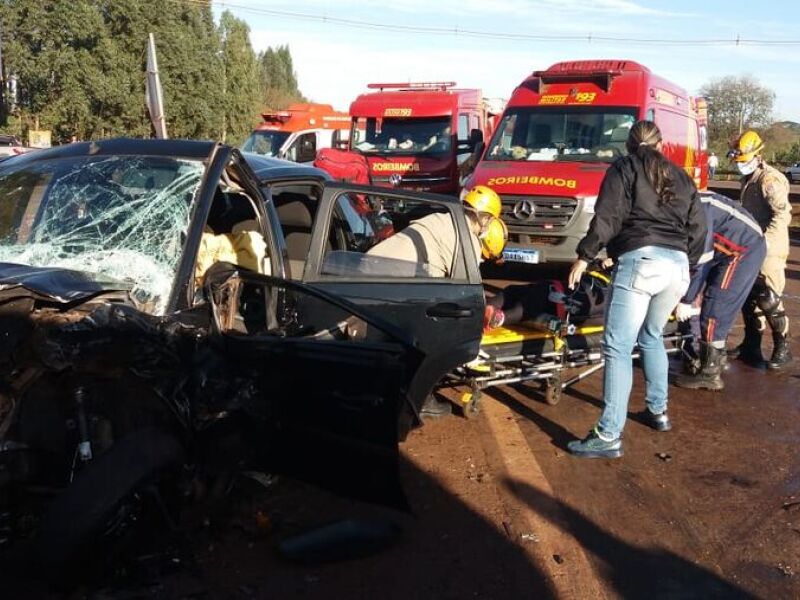 Grave Acidente Deixa Dois Motoristas Preso As Ferragens Na BR 163 JD1