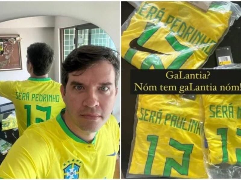 Será Pedrinho Torcedor compra uniforme do Brasil na Shopee e erro