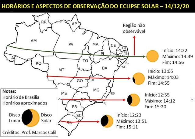 Eclipse Solar poderá ser visto em partes do Brasil nesta segunda