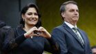 Primeira-dama Michelle e seu marido, presidente Jair Bolsonaro