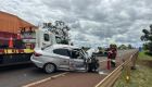 Carro da secretaria de saúde de Mundo Novo se envolve em acidente grave na BR-163