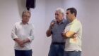 Presidente do Solidariedade Luiz Pedro, André Puccinelli (MDB) e pré-candidato a prefeito Beto Pereira (PSDB)