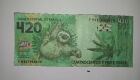 Polícia apreende nota de R$ 420 com bicho-preguiça e folhas de maconha estampados 