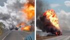 JD1TV: Motoristas filmam caminhão-tanque explodindo e deixando três pessoas feridas