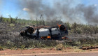 Veículo que a família ocupava ficou completamente destruído com o incêndio