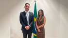 Juiz André Luis Nacer de Souza, novo presidente da AMATRA - 24, e a vice-presidente juíza Daniela Rocha Rodrigues Peruca