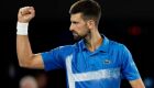 Djokovic comemora em jogo contra Alcaraz no Australian Open 