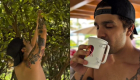 Luan Santana ensinando a fazer drink