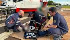 A vítima foi socorrida pelo SAMU
