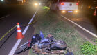 Motocicleta ficou destruída