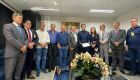 Diretores da ACICG, Setlog e deputados entregaram relatório de denúncias