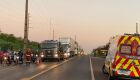 Trecho da BR-163 é fechado após acidente e congestionamento já chega aos 6 km