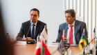 Secretário de Fazenda de Mato Grosso do Sul e presidente do Comsefaz, Flávio César Mendes de Oliveira, e o ministro da Fazenda, Fernando Haddad
