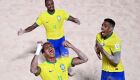 Mauricinho comemora o segundo gol brasileiro