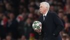 Carlo Ancelotti no Real Madrid x Arsenal