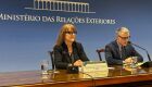 Embaixadora Gisela Padovan durante o briefing à imprensa sobre a Cúpula do Mercosul