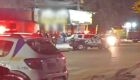 Movimentação policial no local da ocorrência