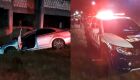Carro parou em frente a uma creche abandonada