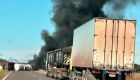 JD1TV: Caminhão-tanque tomba e pega fogo na MS-040, em Campo Grande