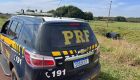 Pajero ficou nas margens da pista