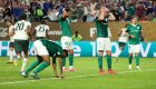 Jogadores do Palmeiras lamentam o segundo gol do Chelsea após falha de Weverton