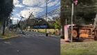 Caminhonete provocou a destruição nos postes