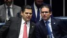 Os presidentes do Senado, Davi Alcolumbre, e da Câmara dos Deputados, Hugo Motta - 