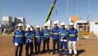Equipe de engenheiros da AGEMS e da empresa DELTA, responsável pela usina