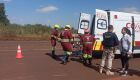 A vítima foi socorrida e levada para uma unidade de saúde