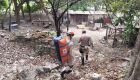 Local onde houve o embate entre homem e felino