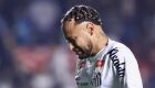 Neymar chorando após derrota do Santos para o Vasco