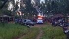 Autoridades estiveram presentes no local do homicídio