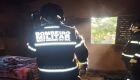 Cômodo ficou bastante danificado com o incêndio
