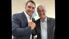 Flávio Bolsonaro e Reinaldo Azambuja