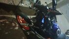 Motocicleta ficou danificada em raz&atilde;o do acidente