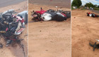 Moto em que a vítima estava ficou bastante danificada