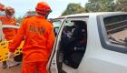 Acidente mobilizou o Samu e o Corpo de Bombeiros