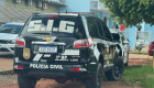 Viatura da Polícia Civil no Hospital Regional de Nova Andradina