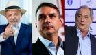 Presidente Lula, senador Fl&aacute;vio Bolsonaro e Ciro Gomes