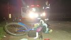 V&iacute;tima estava em uma bicicleta quando foi atropelada