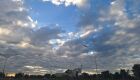 Céu nublado pela manhã