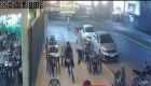 Momento flagrado por câmeras de segurança