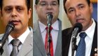 O ex-vereador Paulo Pedra e os vereadores Flávio César e Carlão
