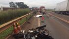 Motociclista morre ao colidir com uma carreta na BR-163