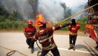 Bombeiros controlam incêndio em Abrantes, centro de Portugal