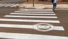 Local ainda recebeu uma nova pintura das faixas de pedestres