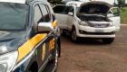 O veículo, roubado em Paranavaí - PR, seria levado para Corumbá