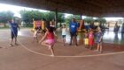 Muitas crianças e adolescentes estavam no Parque Tarsila do Amaral participando do projeto