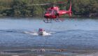 O helicóptero caiu na Baia de Guanabara, no Rio de Janeiro; a equipe reforçava o patrulhamento na região