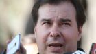 Rodrigo Maia falou com a imprensa depois de um evento sobre reforma da Previdência, promovido hoje (18) pela Fundação Getulio Vargas (FGV)